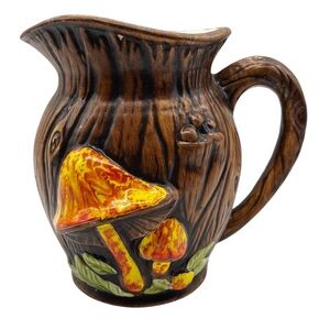 Vintage Treasure Craft Mushroom Pitcher Cottage Core